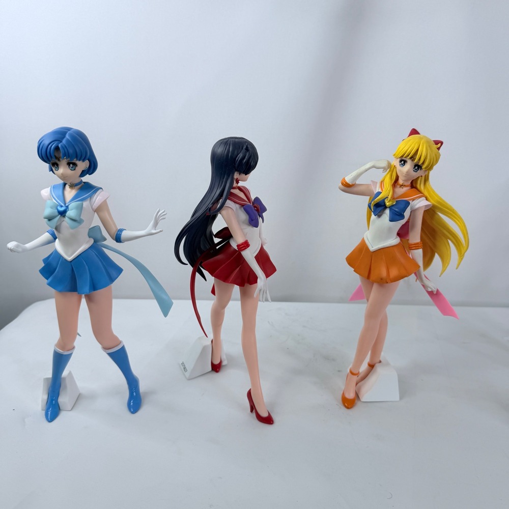 Sailor Moon Crystal Banpresto Girls Memories Figure Lot Mercury Mars Venus 10 in